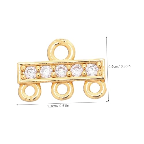 TOKIDNY 10 Stück Teiliges Gold Überzogenes Zirkon Multi-strang Schmuckverbinder Mehrreihiger Armband Halskettenverschluss Sicherer DIY Schmuckverschluss für Damen Vielseitiger von TOKIDNY