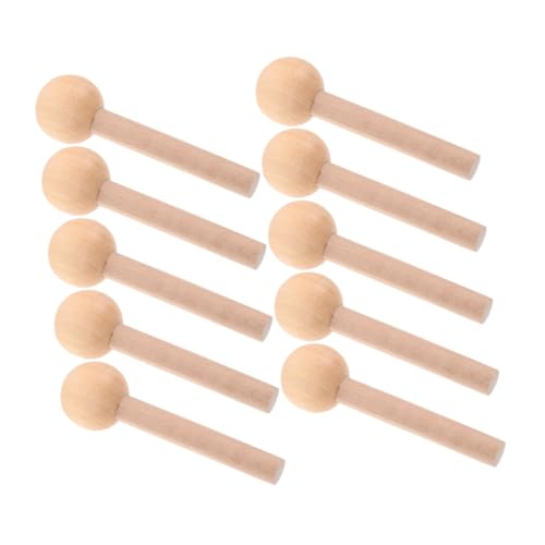 TOKIDNY 10 Stück Teiliges aus Glatten Buchenholz Rundstäben Vielseitige Holz Pegboard Haken für DIY Lochboards und Trennwände Praktische Holzbügel für Kreative Holzprojekte und von TOKIDNY
