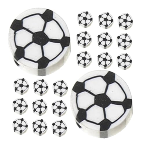 TOKIDNY 100 Stück Fußball Perlen Weichem DIY Bastelperlen für Armbänder Ohrringe und Schlüsselanhänger Sportliche Bastelmaterialien für Schmuckherstellung von TOKIDNY