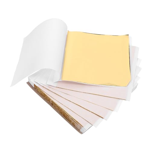 TOKIDNY 100 Stück Imitationsgoldfolie, Dekorative Flocken, Goldfolie Für Nägel, Antikgoldfolienpapier, Metallisches Origami Papier, Folienflocken, Folienkarton, Metallisches Seidenpapier, von TOKIDNY