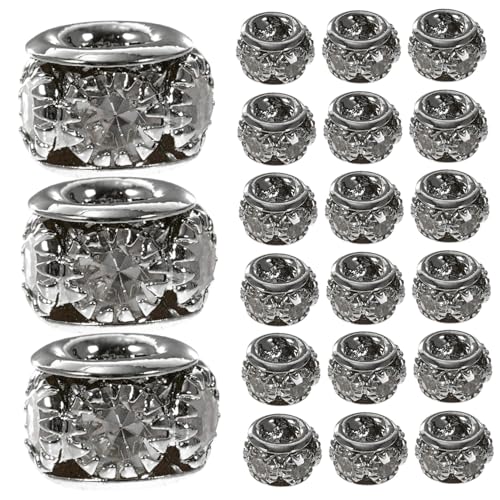 TOKIDNY 100 Stück Rondelle Abstandshalter Perlen aus Legierung mit Strass für Schmuckherstellung DIY Armbänder Halsketten Bastelperlen für Handwerk Schmuckzubehör TOKIDNY 100 Stück Rondelle Abstandshalter Perlen aus Legierung mit Strass für Schmuckherstellung DIY Armbänder Halsketten Bastelperlen für Handwerk Schmuckzubehör von TOKIDNY