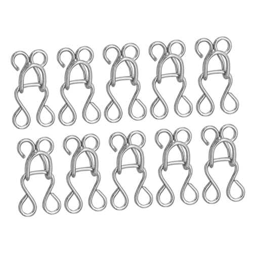 TOKIDNY 100 Stück Unsichtbare Hakenverschlüsse Mit Knebelverschluss Für Pullover, Verschlussverschlüsse, Kleidung, Nähen, Druckknopfhalter, Kleidungsdekor, Metall, Nähzubehör, Haken Und von TOKIDNY
