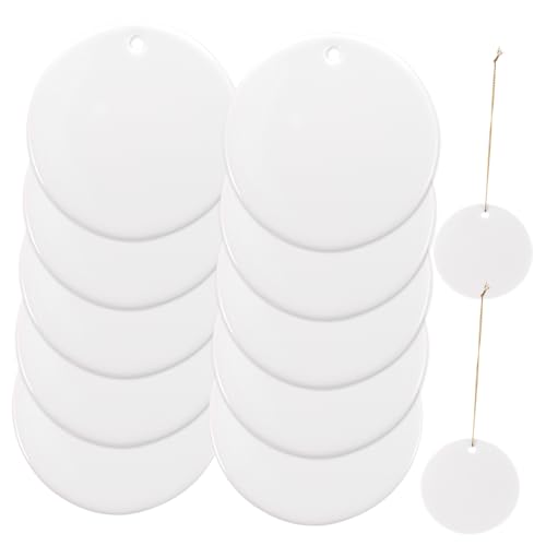 TOKIDNY 12 Stück Keramikanhänger, Runde Keramikanhänger, DIY Keramik Hängeanhänger, Porzellan Ornament, Blankes Rundes Keramik Ornament Für Diy, Blanke Porzellan Ornamente, Runde TOKIDNY 12 Stück Keramikanhänger, Runde Keramikanhänger, DIY Keramik Hängeanhänger, Porzellan Ornament, Blankes Rundes Keramik Ornament Für Diy, Blanke Porzellan Ornamente, Runde von TOKIDNY