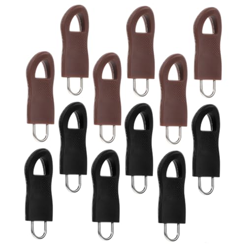 TOKIDNY 12 Stück Teiliges Abnehmbare Reißverschluss zipperköpfe aus Langlebiger Legierung und Gummi Robust und Verschleißfest Geeignet für Rucksäcke Kleidung Taschen Einfach zu Montieren von TOKIDNY