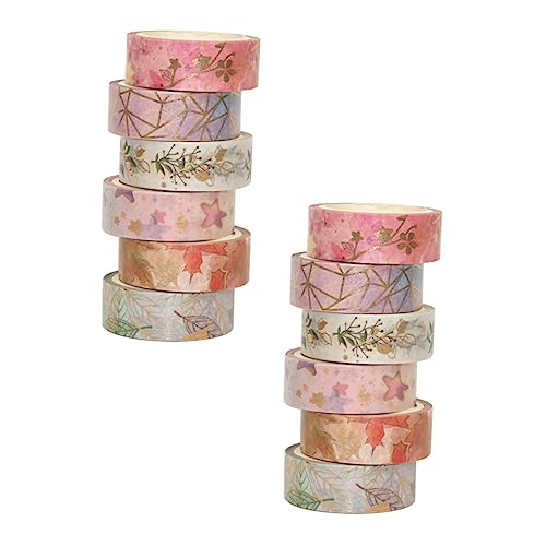 TOKIDNY 12 Stück Teiliges Washi Tape Japanischer Stil Dekoratives DIY Klebeband aus Washi Papier Leicht Abreißbar Vielseitig für Scrapbooking Planer und Geschenkverpackung Gemischte von TOKIDNY