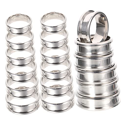 TOKIDNY 18 Stück Ringrohlinge Aus Titanstahl, Ringe Aus Edelstahl, Ringe Zur Schmuckherstellung, Ringe Mit Rillen, Fingerringe, Fingerschmuck, Fingerring Zubehör, Polierte Ringe, TOKIDNY 18 Stück Ringrohlinge Aus Titanstahl, Ringe Aus Edelstahl, Ringe Zur Schmuckherstellung, Ringe Mit Rillen, Fingerringe, Fingerschmuck, Fingerring Zubehör, Polierte Ringe, von TOKIDNY