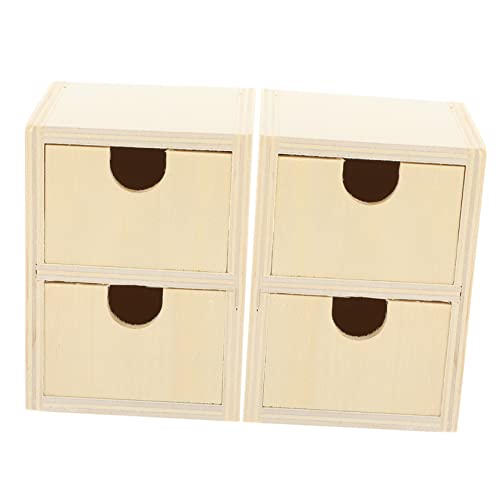 TOKIDNY 2 Stck Unbemalte Holzschubladen für DIY Projekte Lagige Kleine Schubladen Holz für Gestalten und Aufbewahren von Bastelarbeiten von TOKIDNY