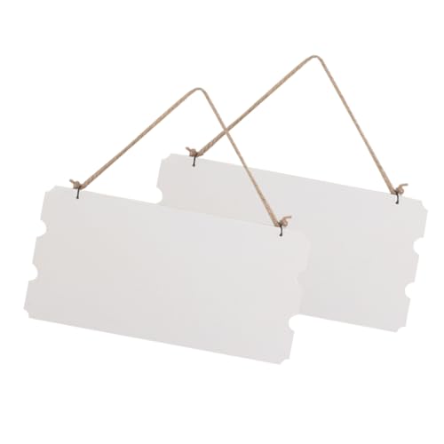 TOKIDNY 2 Stück Holz Unbehandelte Plaques Diy Hängeschilder für Gestaltung für Geschäfte Zuhause und Hochzeiten Weiß von TOKIDNY
