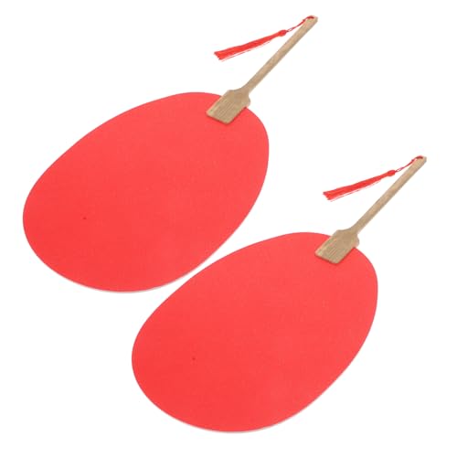 TOKIDNY 2 Stück Vintage Stil DIY Blank Rundfächer Beidseitig Bemalbar Dickes Papier Klassischer Malfächer für Dekorativer Bastelfächer für Kreative Graffiti und Aquarellmalerei von TOKIDNY
