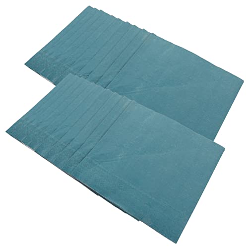TOKIDNY 20 Blatt Cocktailservietten Seidenpapier Dunkelgrüne Taschentücher Bastelpapier Taschentücher Großpackung Serviettendekor Partyservietten Quadratische Taschentücher Serviette Für von TOKIDNY