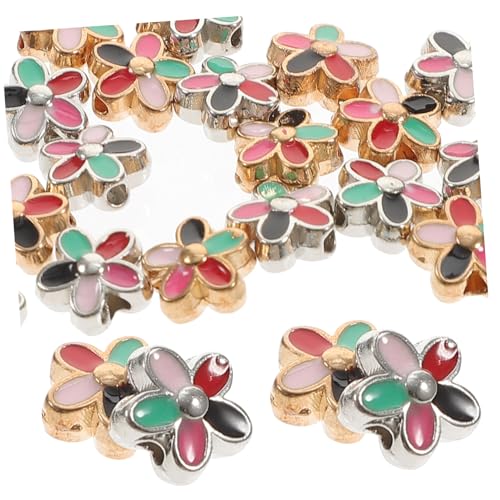 TOKIDNY 20 Stück Bunte Öltropfen Perlenanhänger, Schmuckanhänger, Metallperlen, Blumenförmige Schmuckperlen, Blumen Abstandshalterperlen Aus Legierung, Blumenförmige Perlen Aus Legierung, TOKIDNY 20 Stück Bunte Öltropfen Perlenanhänger, Schmuckanhänger, Metallperlen, Blumenförmige Schmuckperlen, Blumen Abstandshalterperlen Aus Legierung, Blumenförmige Perlen Aus Legierung, von TOKIDNY