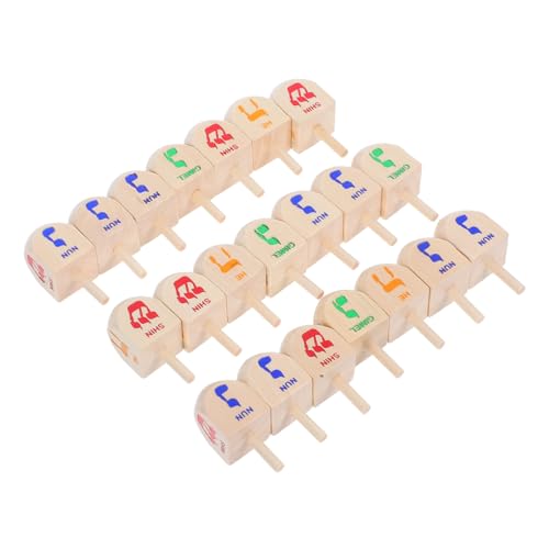 TOKIDNY 20 Stück Handgefertigte Holz Dreidel für Hanukkah Traditionelle Chanukah Spinnkreisel Pädagogisches für Erwachsene Festliche Dekoration und Familienfeier TOKIDNY 20 Stück Handgefertigte Holz Dreidel für Hanukkah Traditionelle Chanukah Spinnkreisel Pädagogisches für Erwachsene Festliche Dekoration und Familienfeier von TOKIDNY