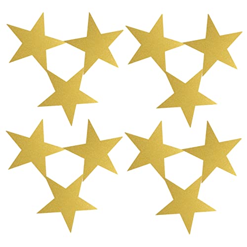 TOKIDNY 20 Stück Teiliges Goldene Papiersterne Wanddeko Filigrane Papier Ausschnitte für Klassenzimmer Bastelprojekte Grußkarten und Blackboards Sichere und Langlebige Raumdekoration von TOKIDNY