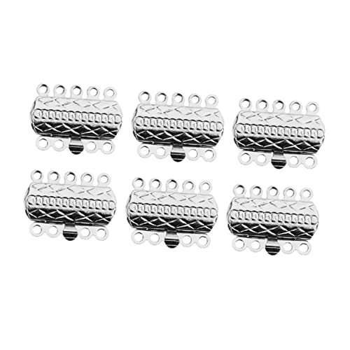 TOKIDNY 20 Stück Teiliges Schmuckverschluss Zubehör Reihiger Armbandverbinder und Halskettenverschluss für DIY Schmuckherstellung Silber TOKIDNY 20 Stück Teiliges Schmuckverschluss Zubehör Reihiger Armbandverbinder und Halskettenverschluss für DIY Schmuckherstellung Silber von TOKIDNY