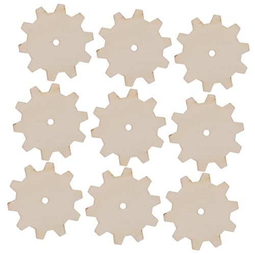 TOKIDNY 20 Stück Zahnrad Holzspäne, Holzausschnitt, Holzanhänger, Holzzahnrad Ausschnitte, DIY Holzspäne, Blankes Zahnrad Ornament, Kindermalerei, Ausschnitt, Zahnradform, Holzspäne, von TOKIDNY