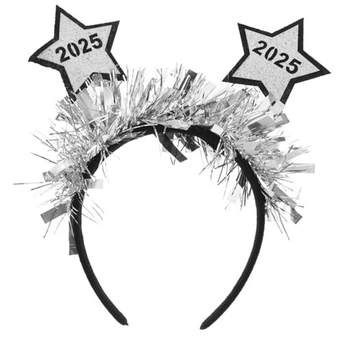 TOKIDNY 2025 Stern Stirnband, Urlaubs Stirnbänder, Silvesterparty Haardekor, Party Kopfschmuck, Glitzer Stirnbänder Für Frauen, Party Foto Requisiten, Silvesterparty Haarreifen, von TOKIDNY