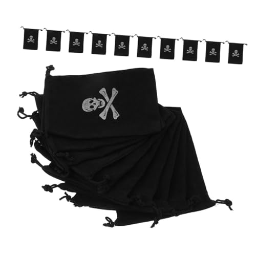 TOKIDNY 24 Stück Halloween-piraten-geschenktüten Mit Kordelzug, -leckereitüten Für Süßigkeiten, , Partygeschenke, Kinder-süßes Oder Saures, Heim- Und Bürodekoration von TOKIDNY
