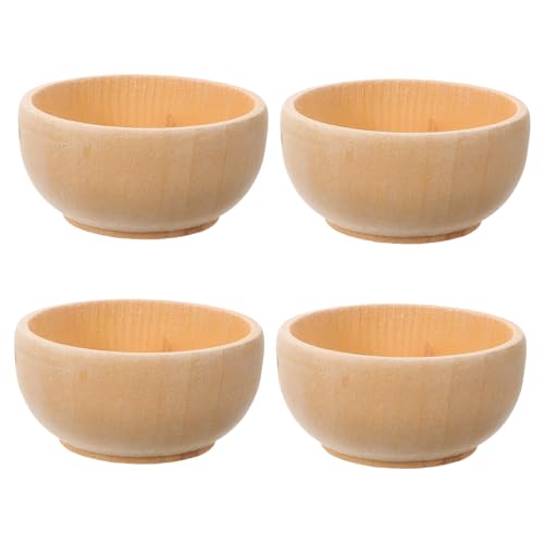 TOKIDNY 3 Sätze Diy Holzschalen Für Leere Holzspielzeuge Zur Kreativen Gestaltung Robustes Material Für Mikrolandschaftsdekoration Für Kreative Bastelprojekte 4 Stück * 3 von TOKIDNY