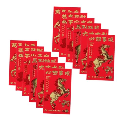TOKIDNY 30 Stück Chinesische Neujahr Rotumschläge Jahr Des Pferdes Prägeverfahren Traditionelle Vielseitig für Familienfeiern Firmenveranstaltungen Hochzeit TOKIDNY 30 Stück Chinesische Neujahr Rotumschläge Jahr Des Pferdes Prägeverfahren Traditionelle Vielseitig für Familienfeiern Firmenveranstaltungen Hochzeit von TOKIDNY