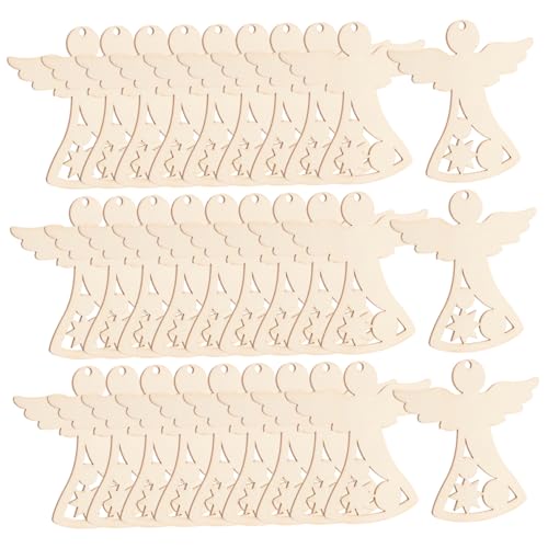 TOKIDNY 30 Stück Teiliges Holzengel Bastelsets Unfertige Holzscheiben für Kreative DIY Projekte für Weihnachten Kinderhandwerk und Festliche Dekoration TOKIDNY 30 Stück Teiliges Holzengel Bastelsets Unfertige Holzscheiben für Kreative DIY Projekte für Weihnachten Kinderhandwerk und Festliche Dekoration von TOKIDNY