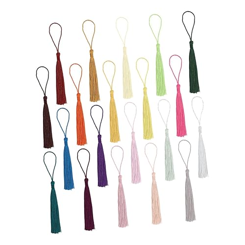 TOKIDNY 300 Stück Farbige Quasten für Lesezeichen Handgemachte Diy Quasten zur Dekoration von Taschen Vorhängen und Accessoires von TOKIDNY