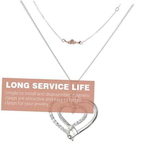 TOKIDNY 4 STÜCKE Teiliges Schmuckverbinder Herzform mit Funkelnden Strasssteinen Roségoldener Kettenverlängerer für Halsketten und Armbänder zum Schmuck Basteln und DIY Dekorieren TOKIDNY 4 STÜCKE Teiliges Schmuckverbinder Herzform mit Funkelnden Strasssteinen Roségoldener Kettenverlängerer für Halsketten und Armbänder zum Schmuck Basteln und DIY Dekorieren von TOKIDNY
