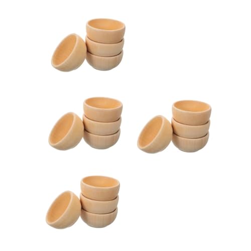 TOKIDNY 4 Sätze Teiliges Set Diy Holzschalen Kreative Leere Holzschalen Für Mikrolandschaftsdekor Geeignet Für Diy Aktivitäten Natürlichem Holz Langlebig Und Praktisch 4 Stück * 4 von TOKIDNY