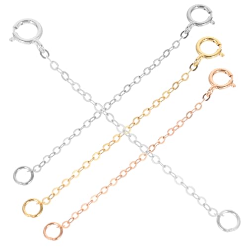 TOKIDNY 4 Stück Silber Kettenverlängerung Praktische Verlängerungsketten für und Armbänder DIY Zubehör für Schmuckherstellung Robust und Vielseitig TOKIDNY 4 Stück Silber Kettenverlängerung Praktische Verlängerungsketten für und Armbänder DIY Zubehör für Schmuckherstellung Robust und Vielseitig von TOKIDNY