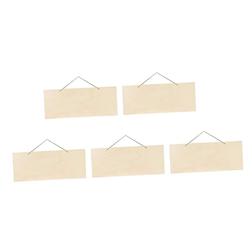 TOKIDNY 5 Stück Unbehandelte Holzplaketten Set für DIY Projekte zum Bemalen Beschriften und Dekorieren mit Naturholz Oberfläche für Kreative Bastelarbeiten mit Familie und Freunden von TOKIDNY