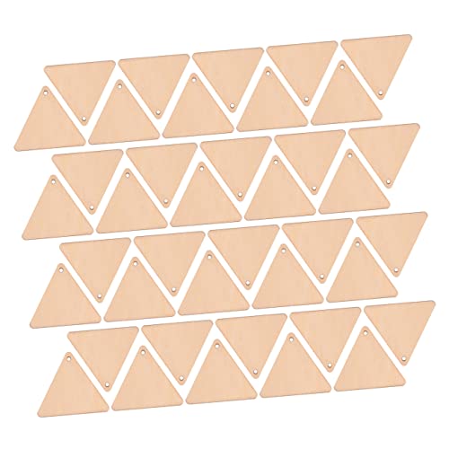TOKIDNY 50stücke Diy Holzanhänger Naturbelassenem Holz Dreieckige Form Mit Loch Unvollendete Bastelmaterialien Für Malerei Und Kreative Projekte von TOKIDNY