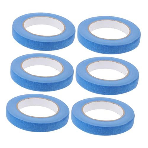 TOKIDNY 6 Rollen Malerkrepp Blaues Klebeband Leicht Abreißbar Haftstark Rückstandsfrei Entfernbar Vielseitig für Malerarbeiten Dekoration Kunst und Basteln Geeignet von TOKIDNY