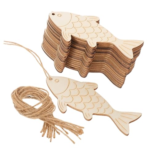 TOKIDNY 60 Stück Teiliges Fischförmige Holzfiguren zum Bemalen Unbehandelte Holzfische mit Haltbarem Material und Hanfseil Diy Bastelset für Kreativität Motorikförderung Strandparty TOKIDNY 60 Stück Teiliges Fischförmige Holzfiguren zum Bemalen Unbehandelte Holzfische mit Haltbarem Material und Hanfseil Diy Bastelset für Kreativität Motorikförderung Strandparty von TOKIDNY