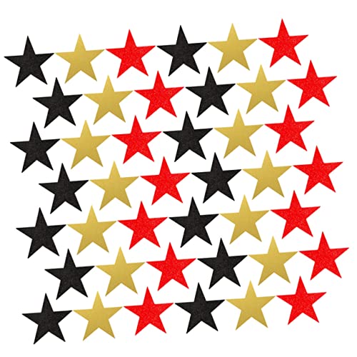 TOKIDNY 60 Stück Teiliges Papier Dekorationen in Gold Schwarz Rot Handgeschnittene DIY Wanddeko für Klassenzimmer Pinnwand Bunte Bastel Motive für Kinderzimmer und Kreativprojekte von TOKIDNY
