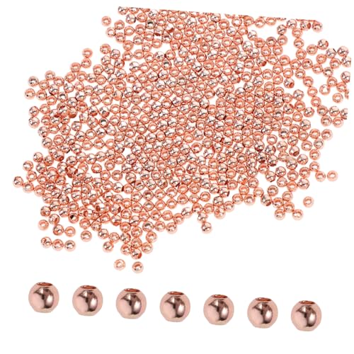 TOKIDNY 600 Stück Runde Spacer Perlen aus Messing in Roségold Leichte Langlebige Schmuckperlen für DIY Armbänder Schmuckherstellung Zubehör Lochgröße Vielseitig für Bastelbedarf TOKIDNY 600 Stück Runde Spacer Perlen aus Messing in Roségold Leichte Langlebige Schmuckperlen für DIY Armbänder Schmuckherstellung Zubehör Lochgröße Vielseitig für Bastelbedarf von TOKIDNY