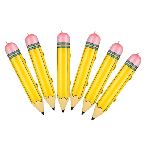 TOKIDNY 6St Aufblasbarer Bleistiftballon Kuchendekoration Kuchen Topper Boom fotohintergrund geburtstagsdekoration Gefälligkeiten für Schulpartys Bleistiftdekorationen für Party PVC Yellow TOKIDNY 6St Aufblasbarer Bleistiftballon Kuchendekoration Kuchen Topper Boom fotohintergrund geburtstagsdekoration Gefälligkeiten für Schulpartys Bleistiftdekorationen für Party PVC Yellow von TOKIDNY
