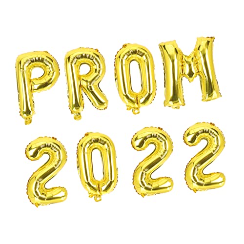 TOKIDNY 8 Stück Teiliges Ballon für Abschlussfeier mit Goldfarbenen Buchstaben Prom Dekorative Langlebige Folienballons für Partydeko für Abschluss und Schulfeier Szenen von TOKIDNY