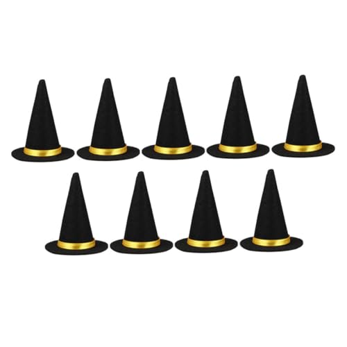 TOKIDNY 9 Stück Teiliges Mini Hexenhüte Halloween Deko Schwarze Flaschenaufstecker Leicht Wiederverwendbar für Diy Basteln Partys Weinflaschen Tischdekoration TOKIDNY 9 Stück Teiliges Mini Hexenhüte Halloween Deko Schwarze Flaschenaufstecker Leicht Wiederverwendbar für Diy Basteln Partys Weinflaschen Tischdekoration von TOKIDNY