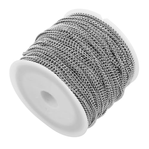 TOKIDNY Edelstahl-kettenrolle, Gedrehte Kabelketten Für Die Schmuckherstellung, Flache Gedrehte Glieder, Bordsteinketten, Spule, Masse Für Die Schmuckherstellung, Diy-handwerk TOKIDNY Edelstahl-kettenrolle, Gedrehte Kabelketten Für Die Schmuckherstellung, Flache Gedrehte Glieder, Bordsteinketten, Spule, Masse Für Die Schmuckherstellung, Diy-handwerk von TOKIDNY