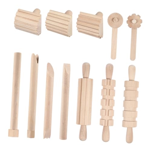 TOKIDNY Junge Mädchen Diy Handgemachte Werkzeug Holz Plastilin Gestaltung Werkzeuge Formen Modellieren Glätten von TOKIDNY
