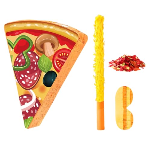 TOKIDNY Pizza Pinata Pizza Scheiben Design mit und Augenbinde Bunte Karton Deko für Kindergeburtstag Lustige Food Party Dekoration für Interaktive Feier TOKIDNY Pizza Pinata Pizza Scheiben Design mit und Augenbinde Bunte Karton Deko für Kindergeburtstag Lustige Food Party Dekoration für Interaktive Feier von TOKIDNY