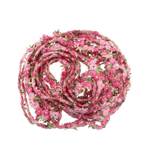 TOKIDNY Rosé Spitzenborte für Haardekoration Blumenband für DIY Hochzeitsapplikationen Leicht Rot für Bastelprojekte und Kreative Designs von TOKIDNY
