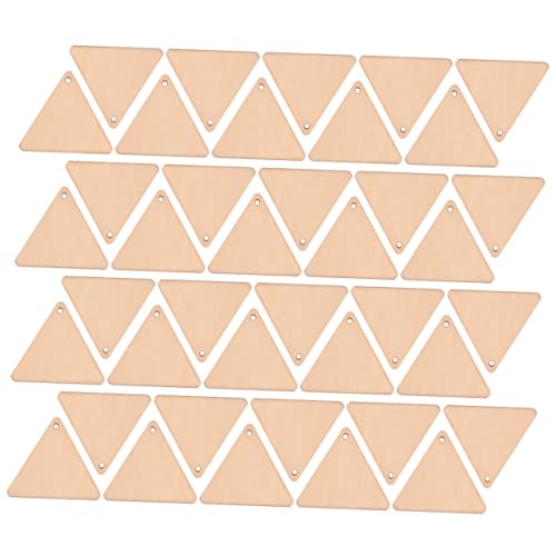 TOKIDNY Unlackierte Dreieckscheiben Mit Loch Zum Basteln Holzanhänger Für Kreative DIY Projekte Hochzeitsdekoration Und Scrapbooking von TOKIDNY