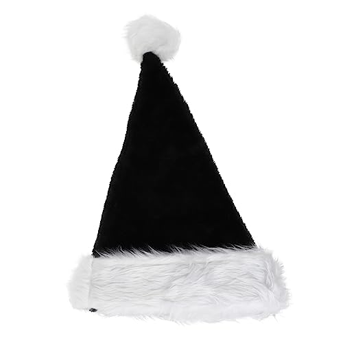 TOKIDNY Weihnachtsmütze Schwarze Pelzige Mützen Für Erwachsene Frauen Männer Jungen Und Mädchen Party Cosplay von TOKIDNY