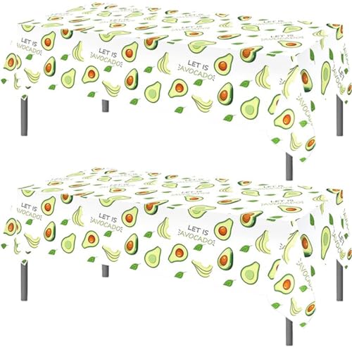 TOKYMOON Einweg-Tischdecken mit Obst-Avocado-Motiv, 137 x 224 cm, Party, Hochzeit, Picknick, Bankett, Tischdecke für Kinder, Babyparty, Avocado-Thema, mexikanische Fiesta, Geburtstagsparty, Zubehör, 2 TOKYMOON Einweg-Tischdecken mit Obst-Avocado-Motiv, 137 x 224 cm, Party, Hochzeit, Picknick, Bankett, Tischdecke für Kinder, Babyparty, Avocado-Thema, mexikanische Fiesta, Geburtstagsparty, Zubehör, 2 von TOKYMOON
