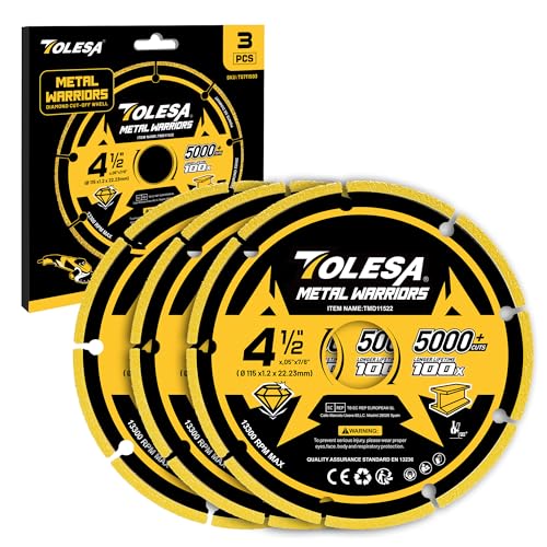 TOLESA Diamant-Trennscheibe 115 mm für Metall, 2er-Pack TOLESA Diamant-Trennscheibe 115 mm für Metall, 2er-Pack von TOLESA