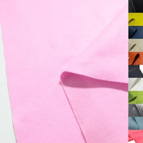 TOLKO 1m Bastelfilz leichter Filzstoff Meterware | 2 mm dick | Filzmatte Untersetzer Dekofilz Taschenfilz zum Nähen und Basteln | 105 cm breit | Nadelfilz Filz Meterware (Soft Rosa) von TOLKO