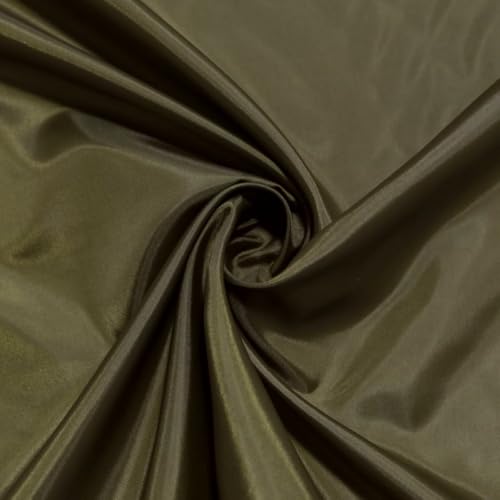 TOLKO 1m Viskose Futterstoff Meterware Futter-Taft | Blickdicht knitterarm | universal Stoff Dekostoff Kleiderstoff Hochzeitsstoff Kostümstoff | Stoffe zum Nähen Meterware Dekorieren (Waldboden) von TOLKO