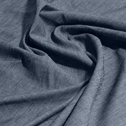 TOLKO Baumwollstoffe Sommer Jeans Stoff | weich Robust | Bekleidungsstoff für Hose Jacke Rock und Polsterstoff für Sofa Stuhl Bank | Meterware 150cm breit (Denim Blau) von TOLKO
