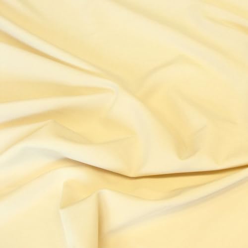 TOLKO Baumwollstoffe Sommer Batist aus 100% Baumwolle | weicher Nesselstoff als Modestoff Kleiderstoff Dekostoff | Stoffe zum Nähen Meterware Baumwolle (Soft Beige) von TOLKO