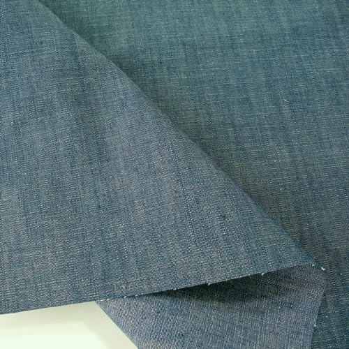 TOLKO Baumwollstoffe Sommer Jeans Stoff mit Stretch | weicher Bekleidungsstoff für Hose Jacke Rock | robuster Polsterstoff Bezugsstoff | Stoffe zum Nähen Meterware 160cm breit (blau) von TOLKO